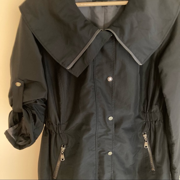 Mossimo Supply Co Black (Hoodless) Wind Rain Utility Jacket Large - Picture 3 of 9